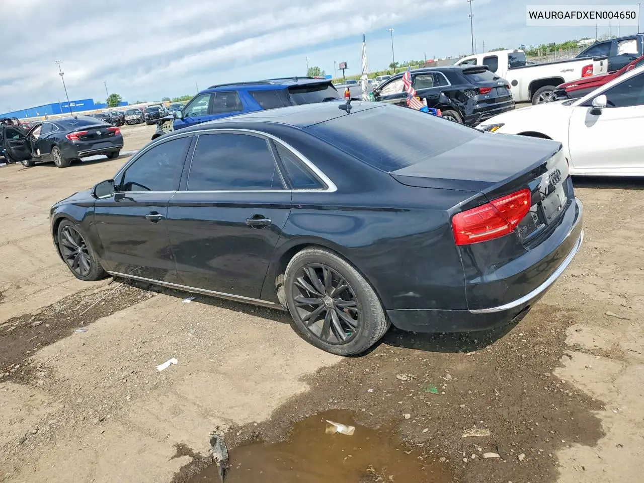 2014 Audi A8 L Quattro VIN: WAURGAFDXEN004650 Lot: 57085576