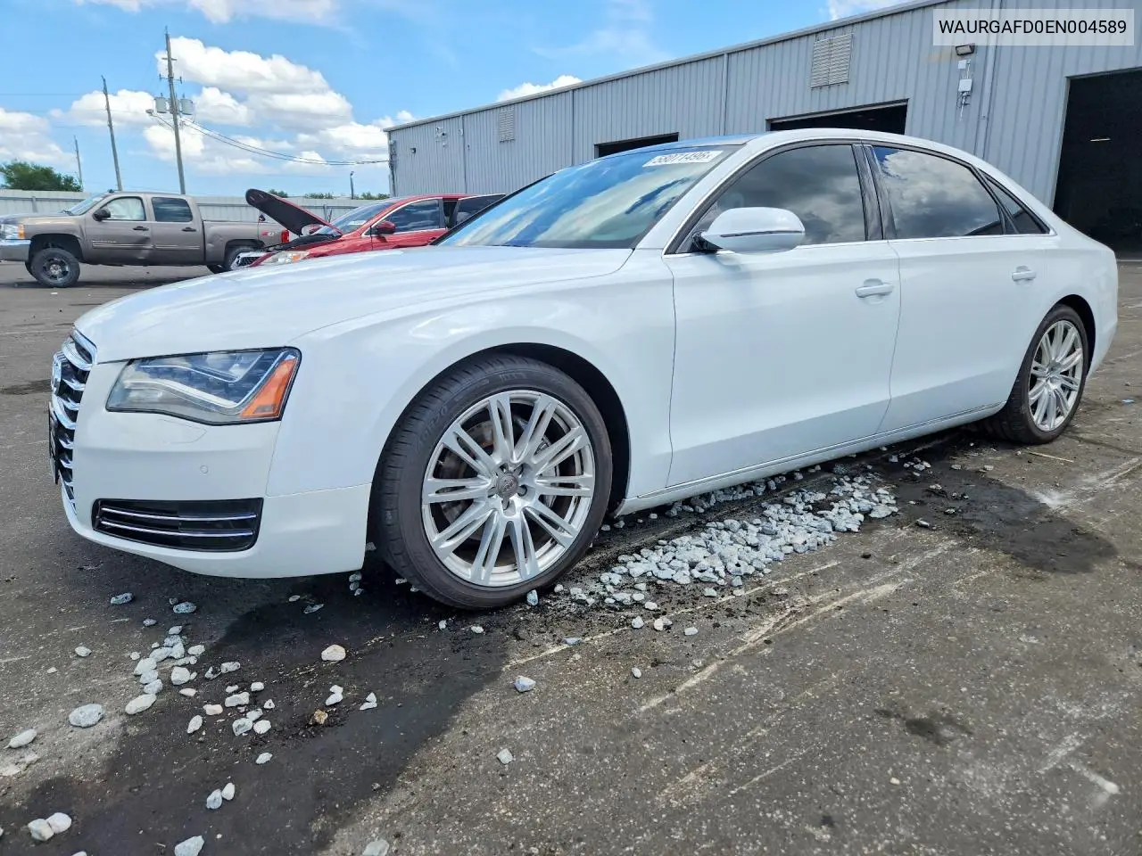 2014 Audi A8 L Quattro VIN: WAURGAFD0EN004589 Lot: 58071496