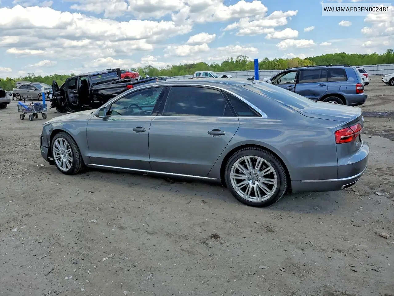 2015 Audi A8 L Tdi Quattro VIN: WAU3MAFD3FN002481 Lot: 49878956