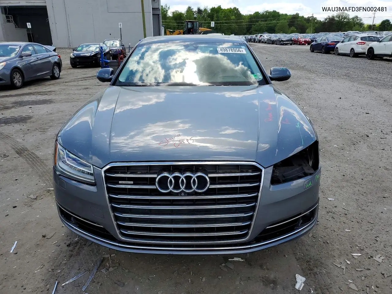 2015 Audi A8 L Tdi Quattro VIN: WAU3MAFD3FN002481 Lot: 49878956