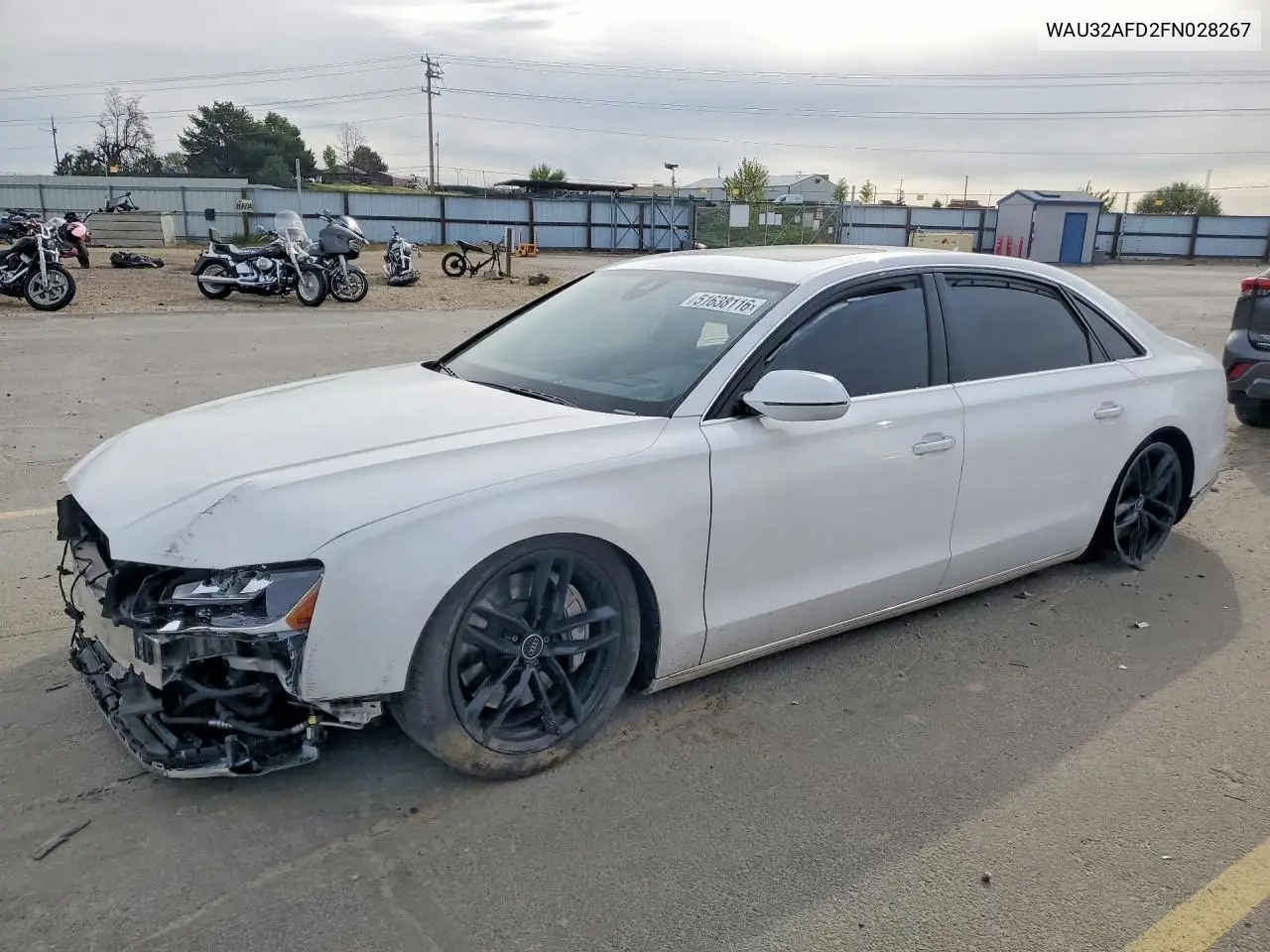 2015 Audi A8 L Quattro VIN: WAU32AFD2FN028267 Lot: 51638116