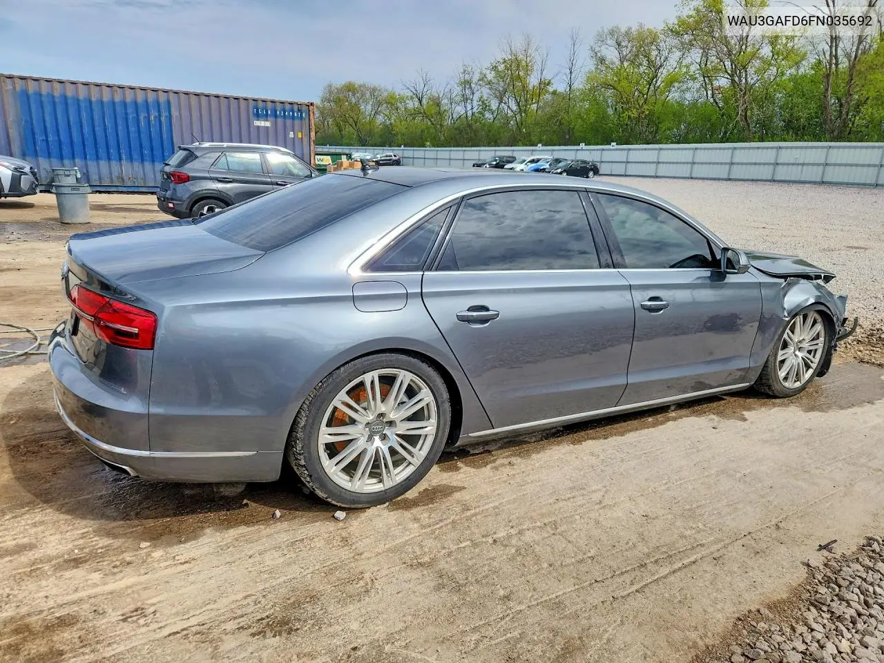 2015 Audi A8 L Quattro VIN: WAU3GAFD6FN035692 Lot: 51983586