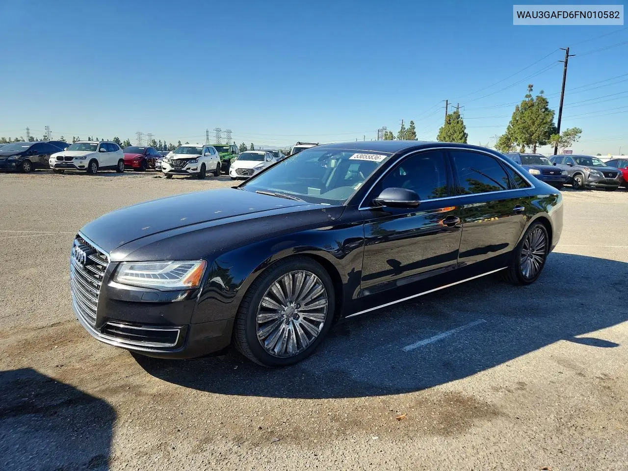 2015 Audi A8 L Quattro VIN: WAU3GAFD6FN010582 Lot: 53055836