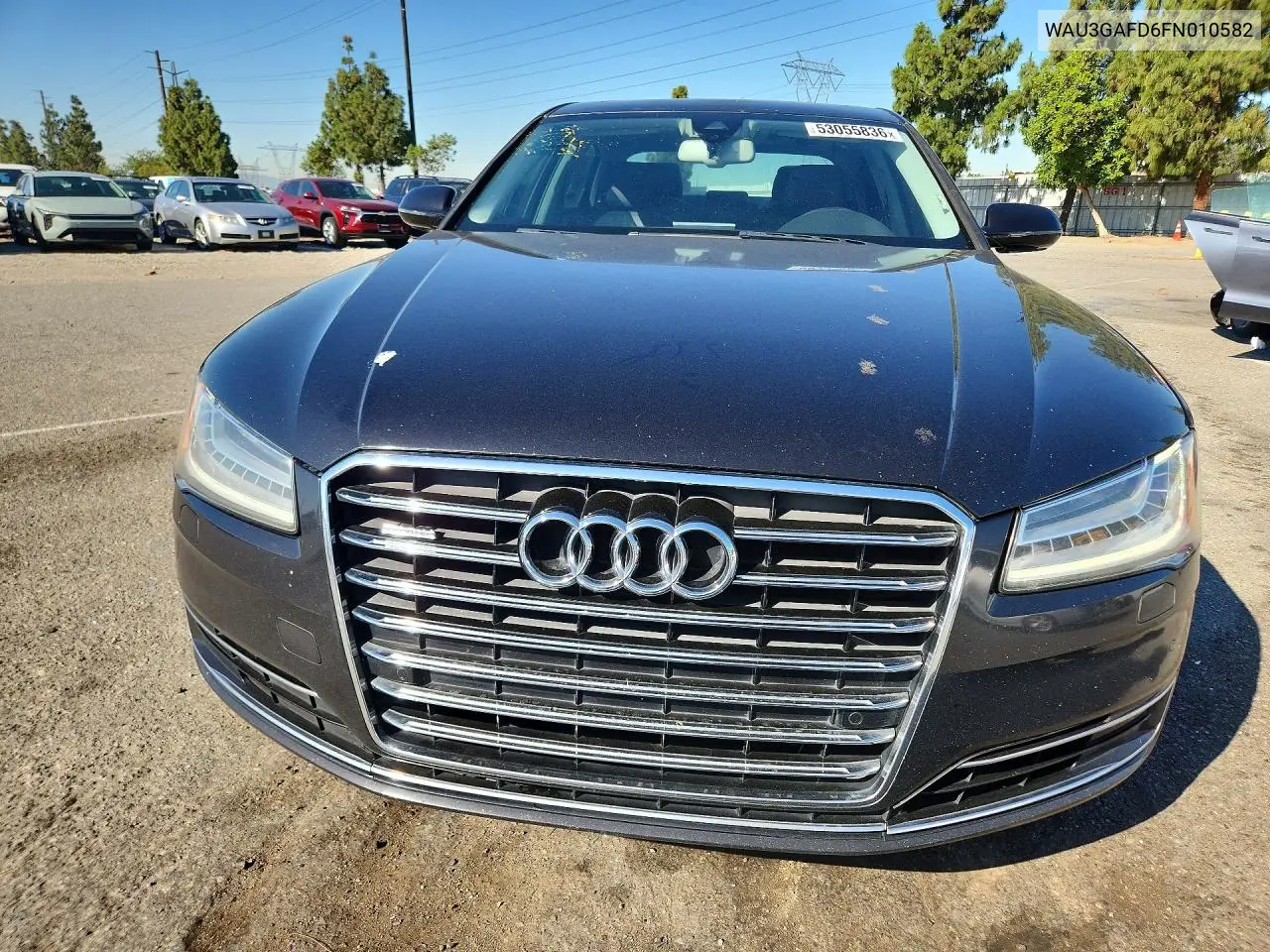 2015 Audi A8 L Quattro VIN: WAU3GAFD6FN010582 Lot: 53055836