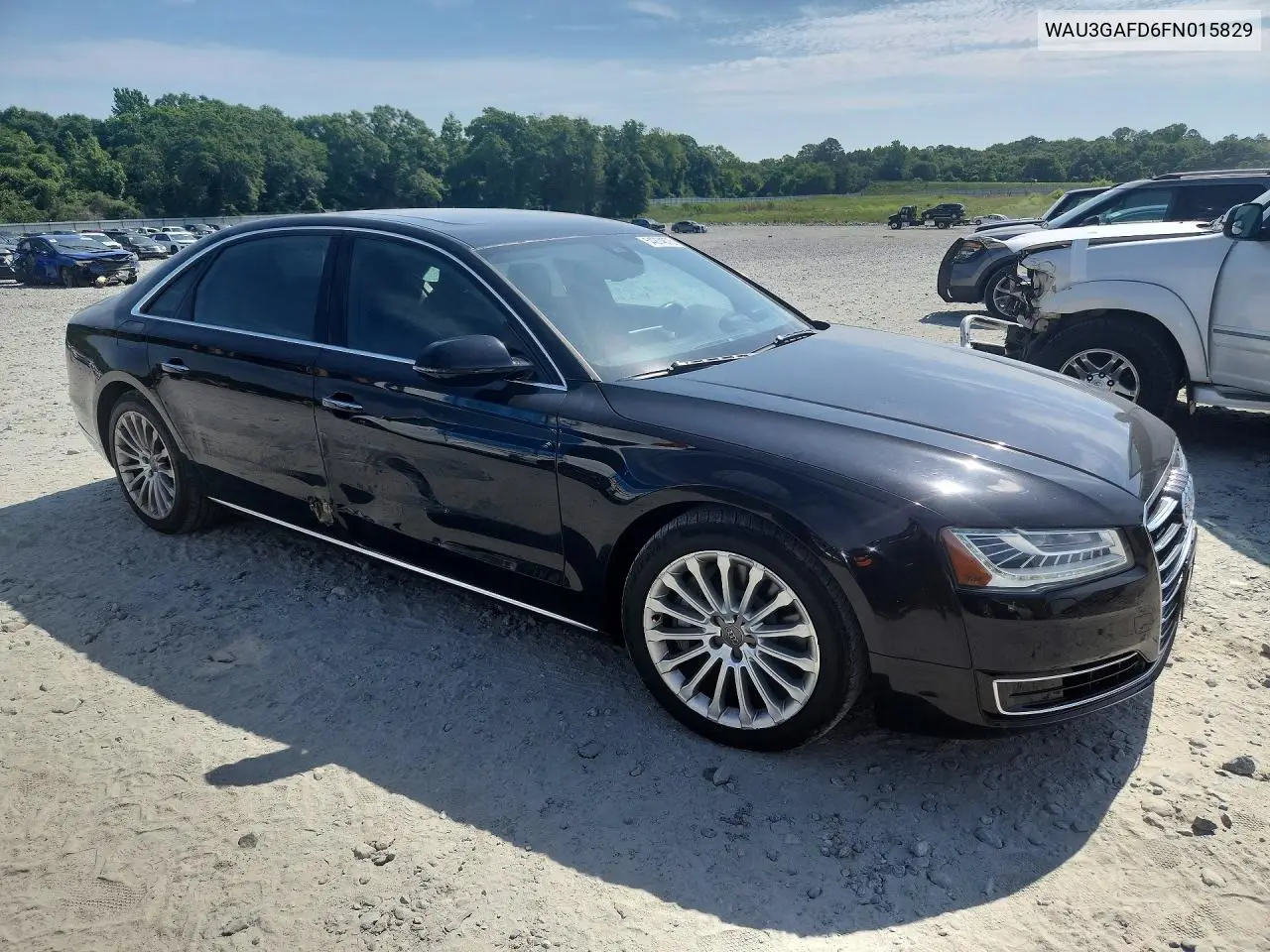 2015 Audi A8 L Quattro VIN: WAU3GAFD6FN015829 Lot: 54274876