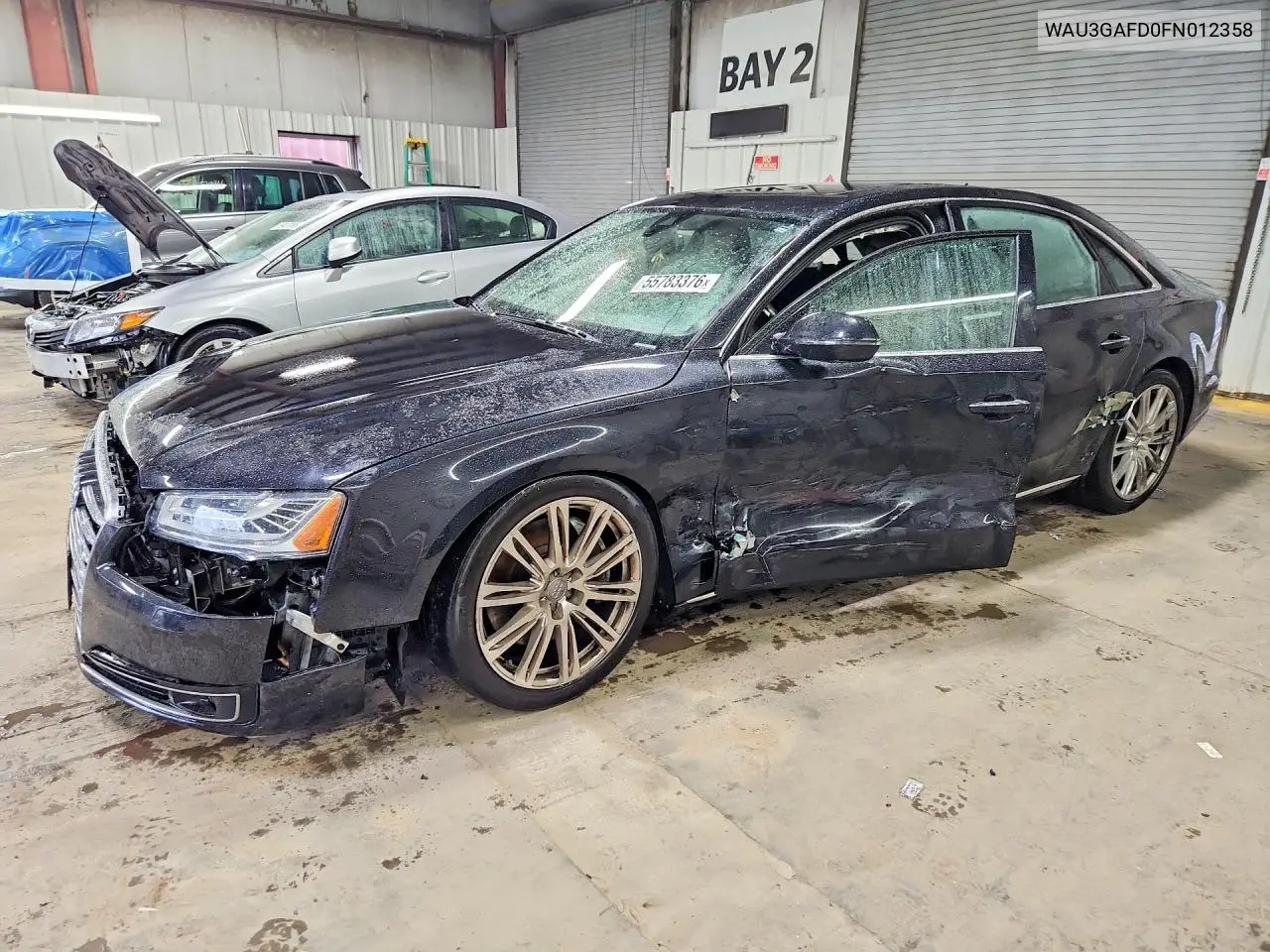 2015 Audi A8 L Quattro VIN: WAU3GAFD0FN012358 Lot: 55783376