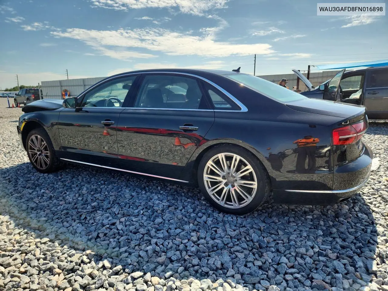 2015 Audi A8 L Quattro VIN: WAU3GAFD8FN016898 Lot: 56759556