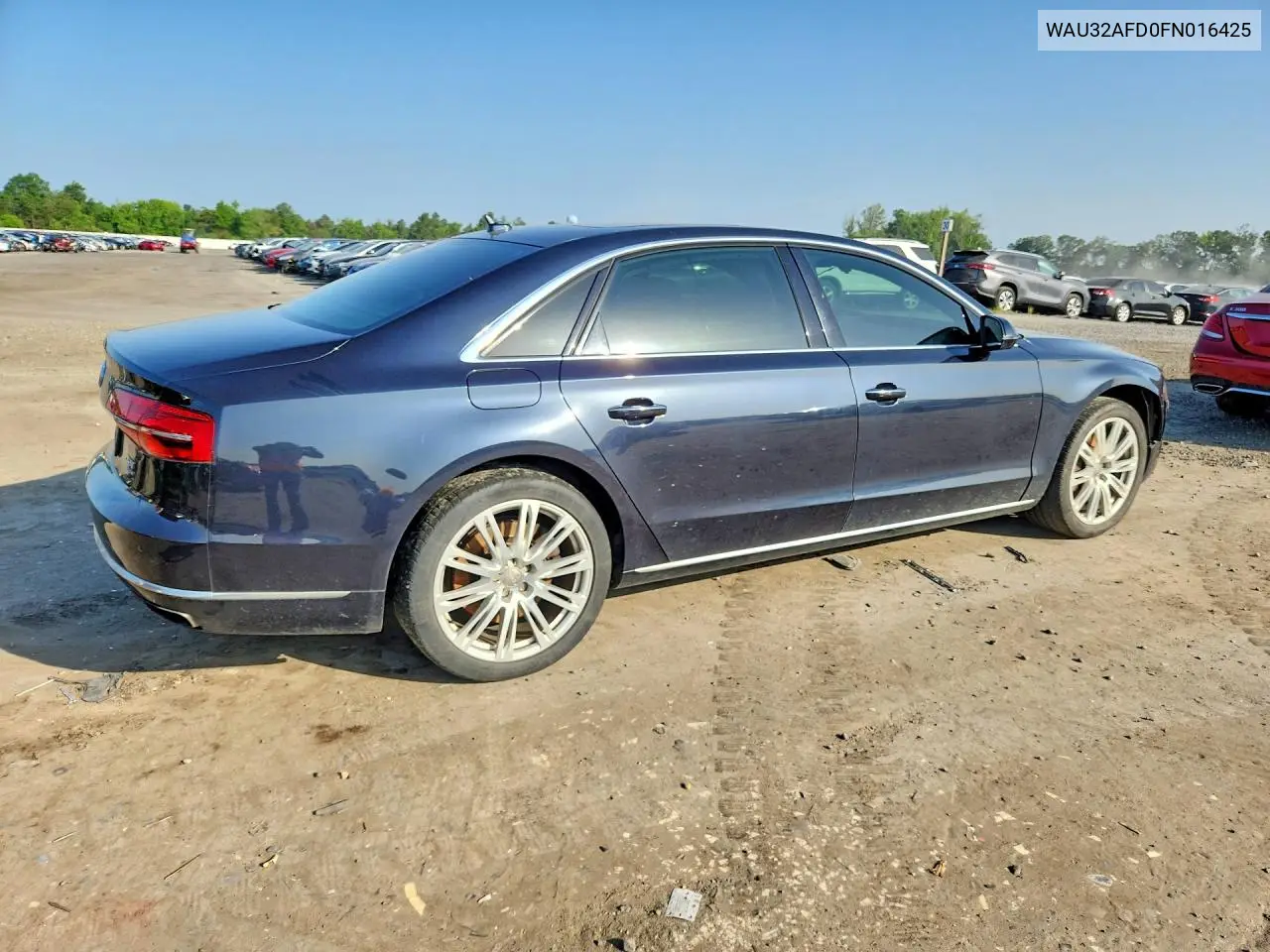 2015 Audi A8 L Quattro VIN: WAU32AFD0FN016425 Lot: 58957546