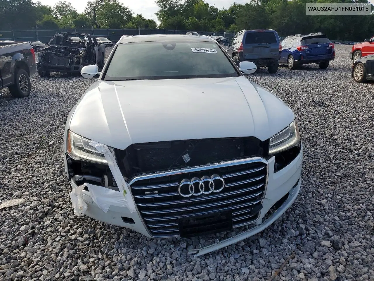 2015 Audi A8 VIN: WAU32AFD1FN031015 Lot: 60856636