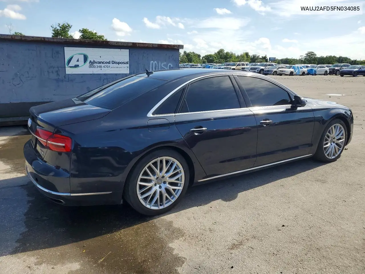 2015 Audi A8 Quattro VIN: WAUJ2AFD5FN034085 Lot: 61695826