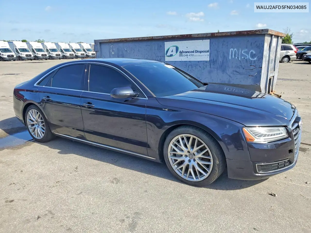 2015 Audi A8 Quattro VIN: WAUJ2AFD5FN034085 Lot: 61695826