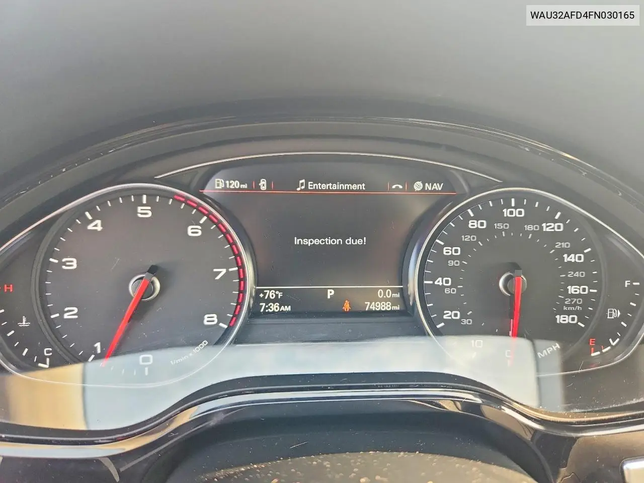 2015 Audi A8 L Quattro VIN: WAU32AFD4FN030165 Lot: 61866476