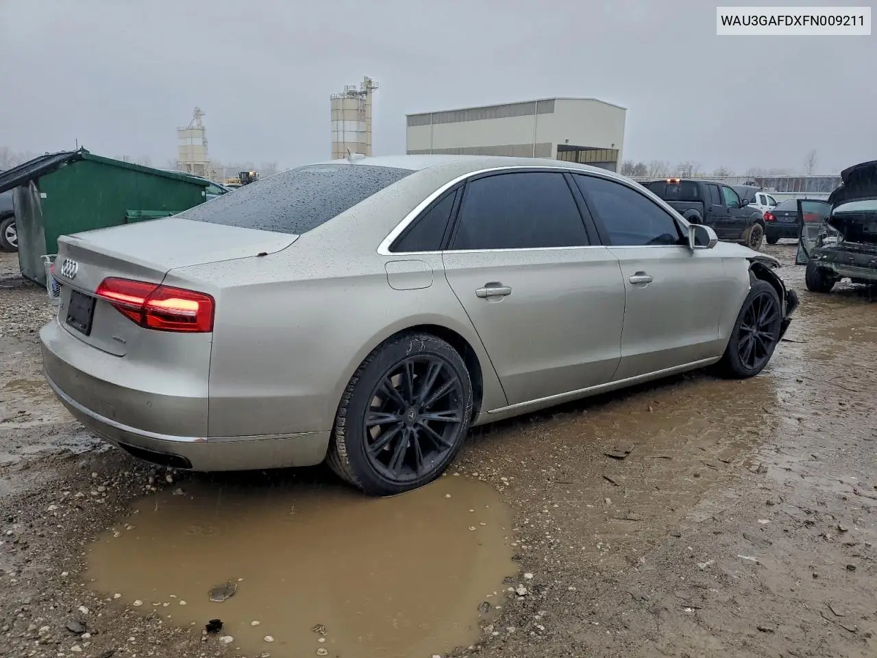 2015 Audi A8 L Quattro VIN: WAU3GAFDXFN009211 Lot: 93626425