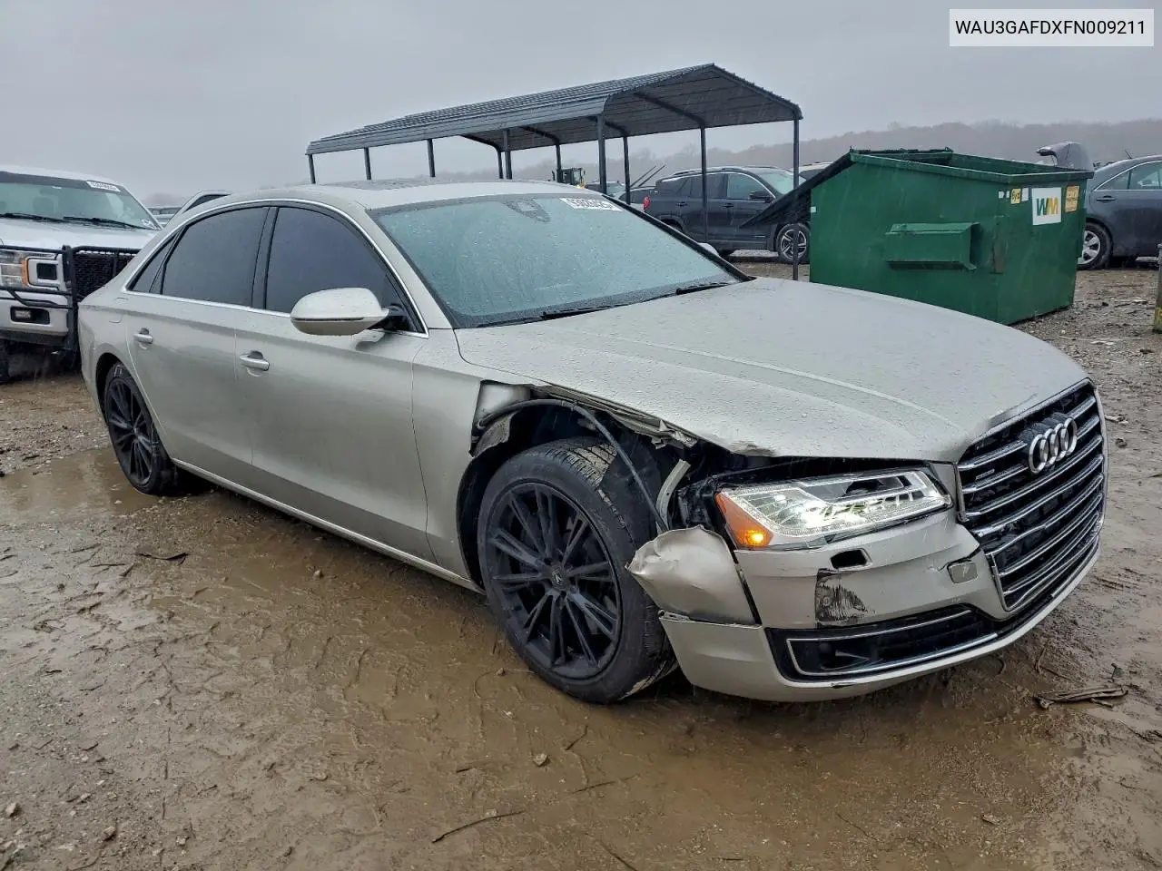 2015 Audi A8 L Quattro VIN: WAU3GAFDXFN009211 Lot: 93626425