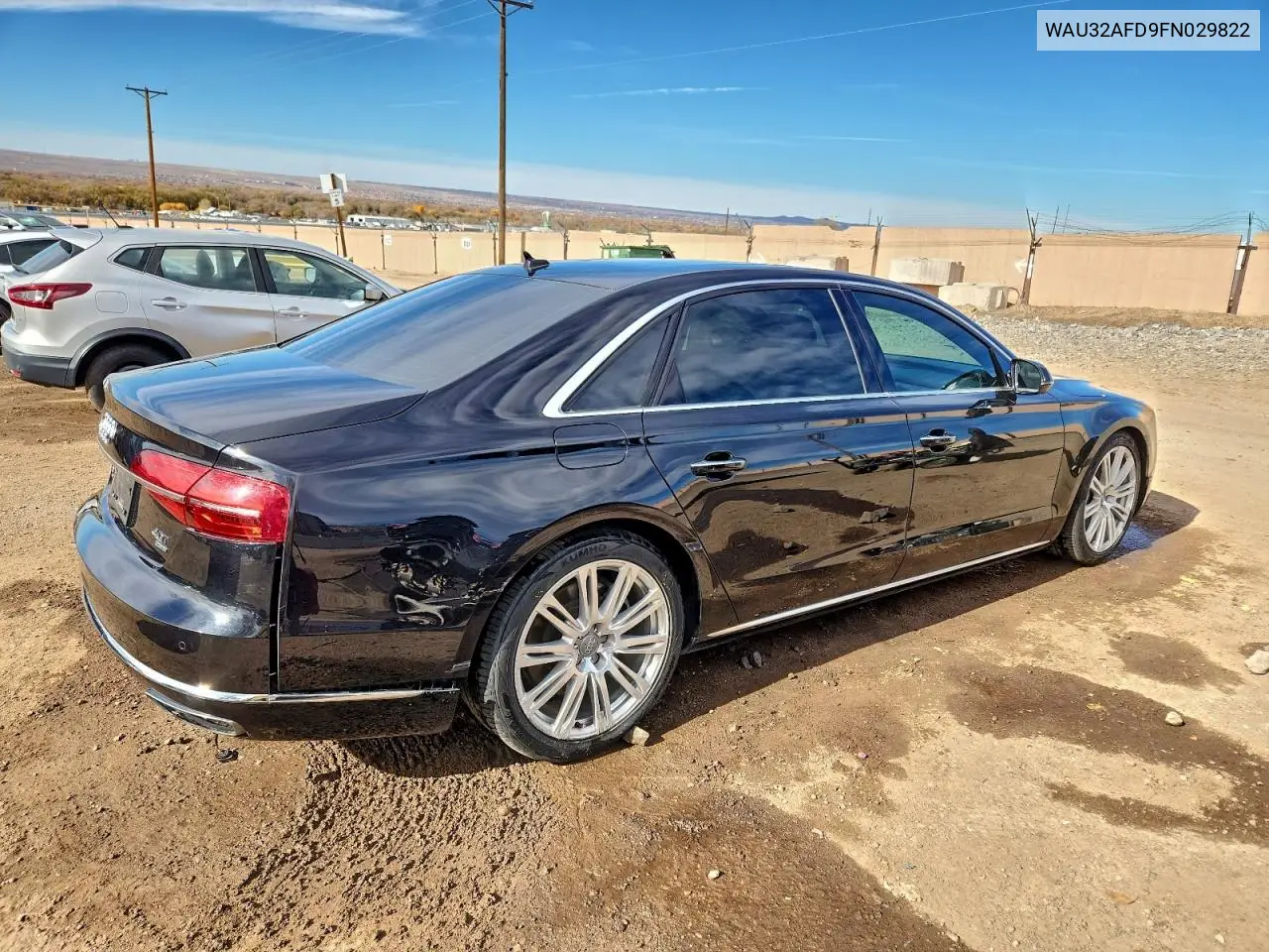 2015 Audi A8 L Quattro VIN: WAU32AFD9FN029822 Lot: 94468425