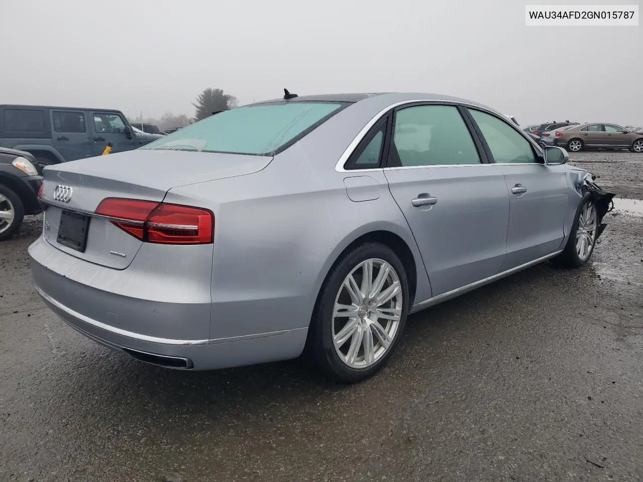 2016 Audi A8 L Quattro VIN: WAU34AFD2GN015787 Lot: 49703916