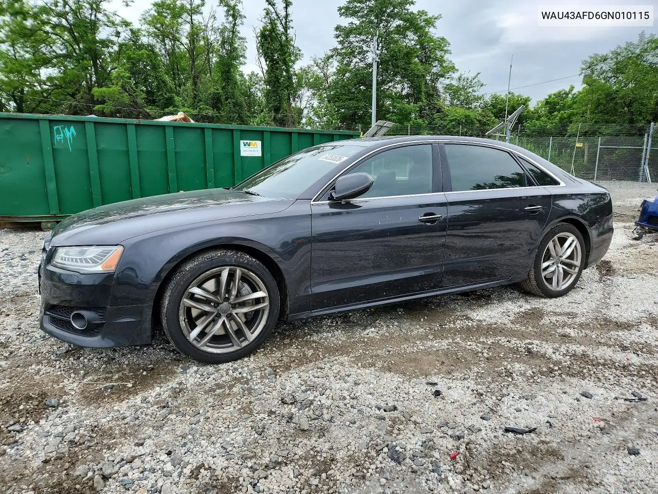 2016 Audi A8 L Quattro VIN: WAU43AFD6GN010115 Lot: 54253526