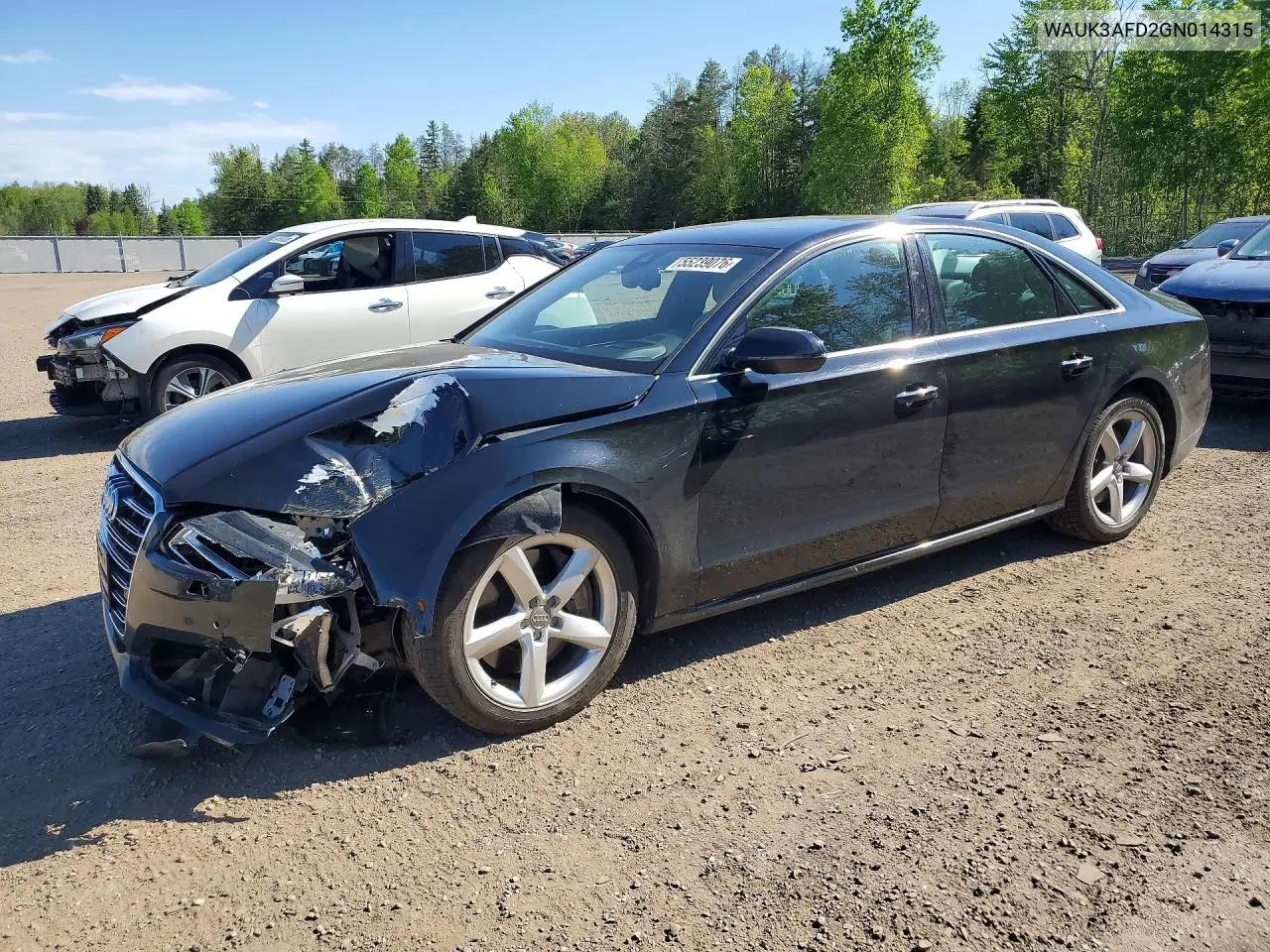 2016 Audi A8 Quattro VIN: WAUK3AFD2GN014315 Lot: 55239076