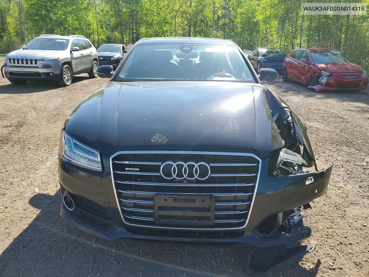 2016 Audi A8 Quattro VIN: WAUK3AFD2GN014315 Lot: 55239076