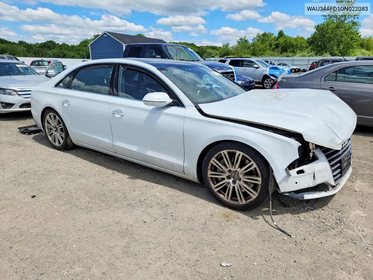2016 Audi A8 L Quattro VIN: WAU34AFD1GN022083 Lot: 57213916