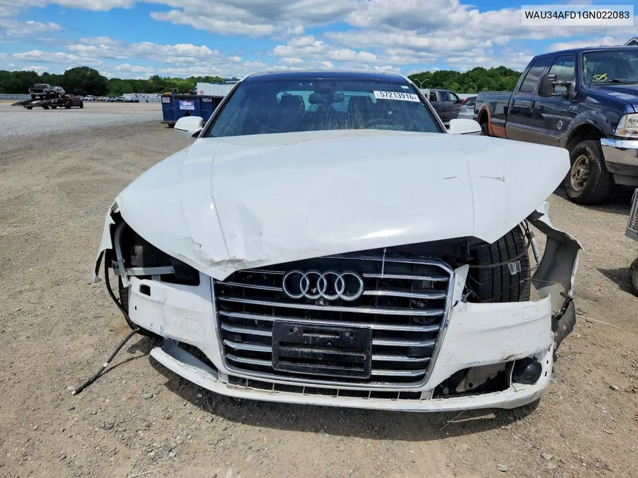 2016 Audi A8 L Quattro VIN: WAU34AFD1GN022083 Lot: 57213916