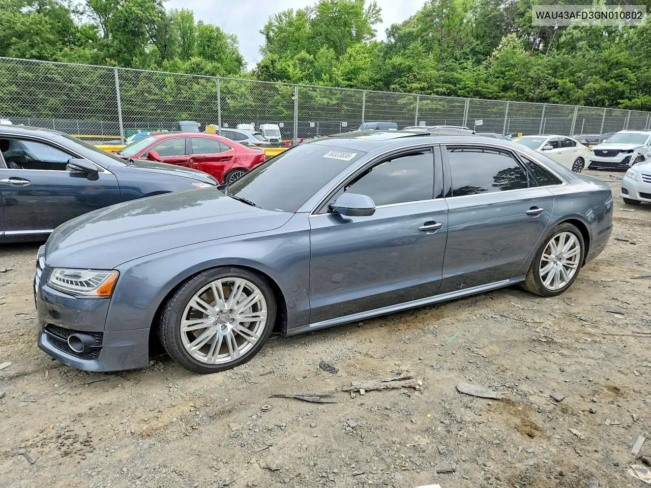 2016 Audi A8 L Quattro VIN: WAU43AFD3GN010802 Lot: 60323836
