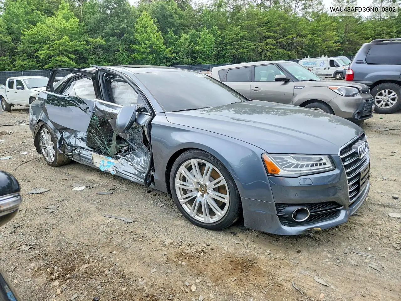 2016 Audi A8 L Quattro VIN: WAU43AFD3GN010802 Lot: 60323836