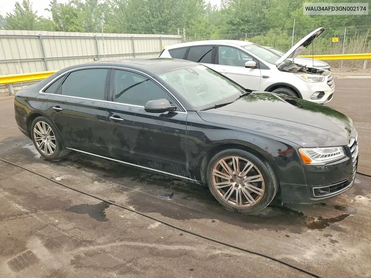 2016 Audi A8 L Quattro VIN: WAU34AFD3GN002174 Lot: 61345606