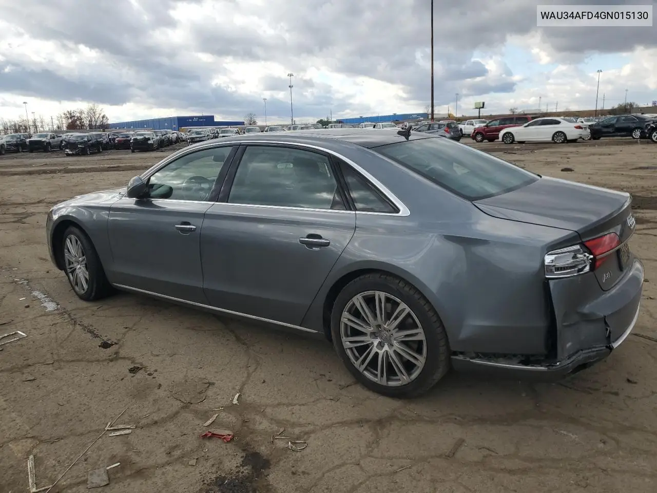 2016 Audi A8 L Quattro VIN: WAU34AFD4GN015130 Lot: 75018565