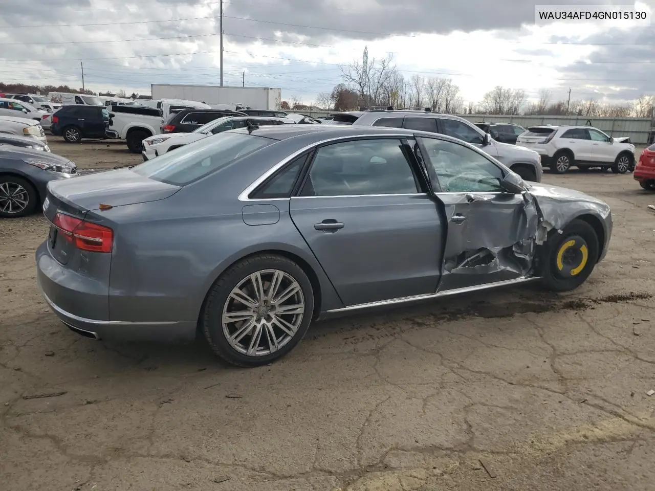 2016 Audi A8 L Quattro VIN: WAU34AFD4GN015130 Lot: 75018565
