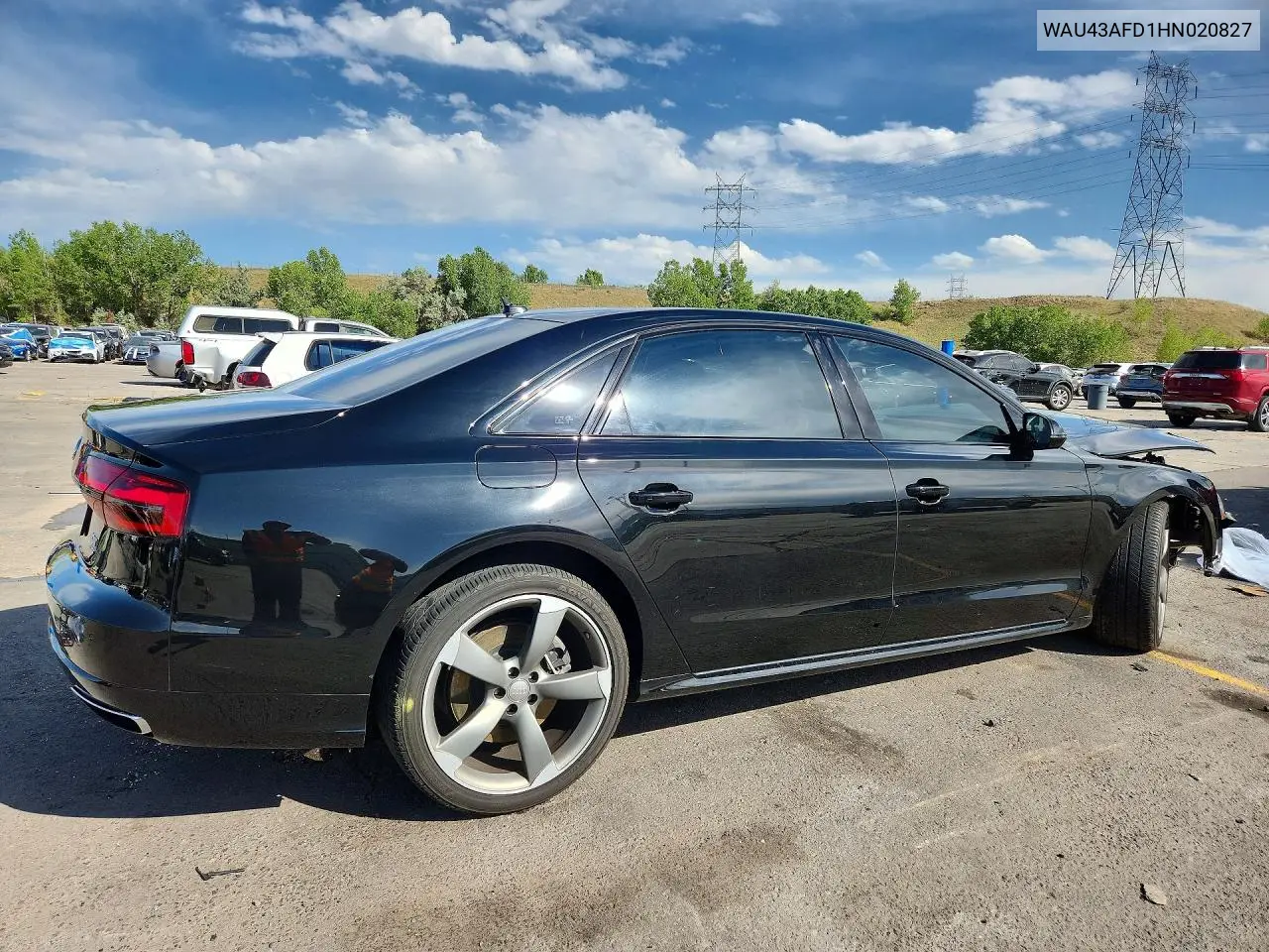 2017 Audi A8 L Quattro/Sport VIN: WAU43AFD1HN020827 Lot: 57666306