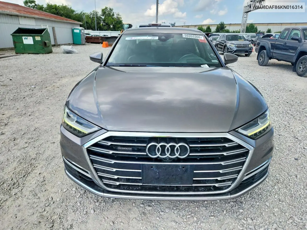2019 Audi A8 L VIN: WAU8DAF86KN016314 Lot: 59353366