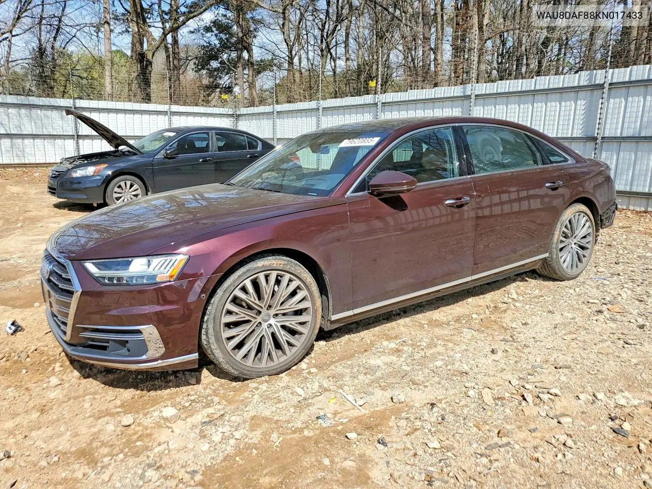 2019 Audi A8 L VIN: WAU8DAF88KN017433 Lot: 79620855