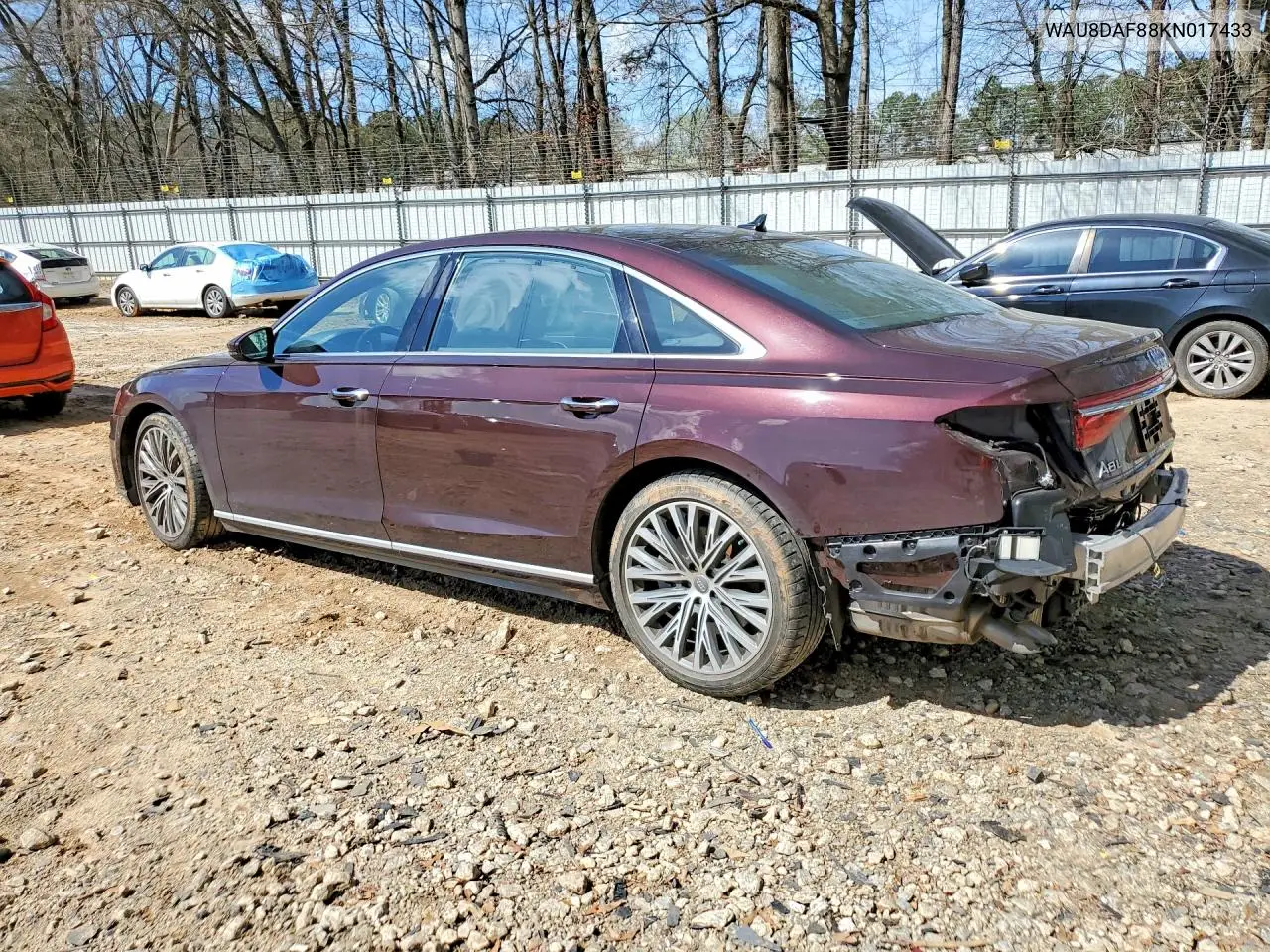 2019 Audi A8 L VIN: WAU8DAF88KN017433 Lot: 79620855