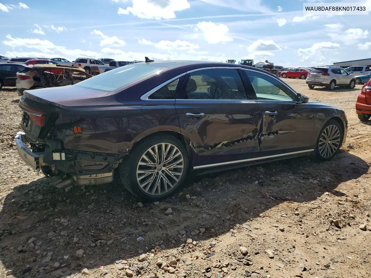 2019 Audi A8 L VIN: WAU8DAF88KN017433 Lot: 79620855