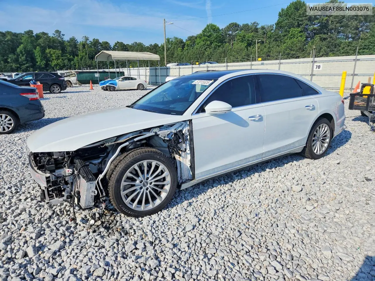 2020 Audi A8 L VIN: WAU8EAF88LN003076 Lot: 57015526