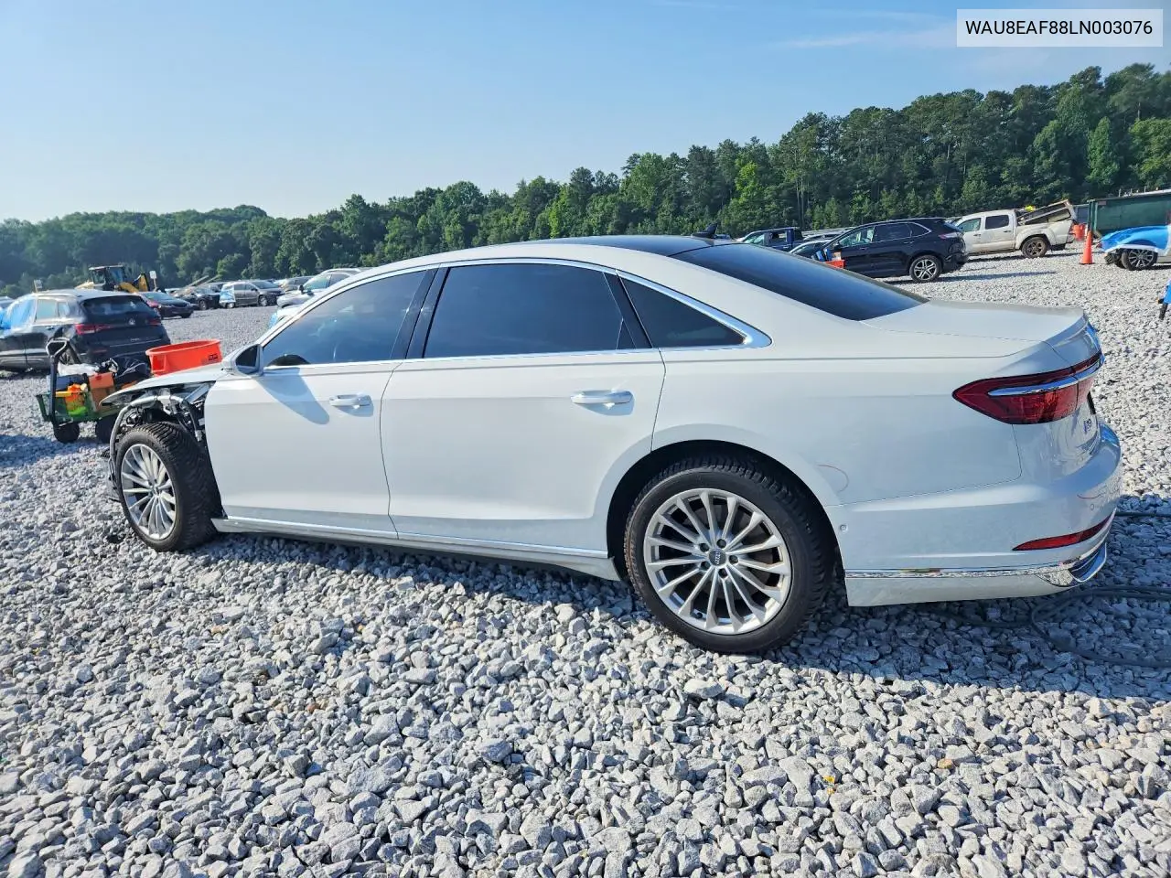 2020 Audi A8 L VIN: WAU8EAF88LN003076 Lot: 57015526
