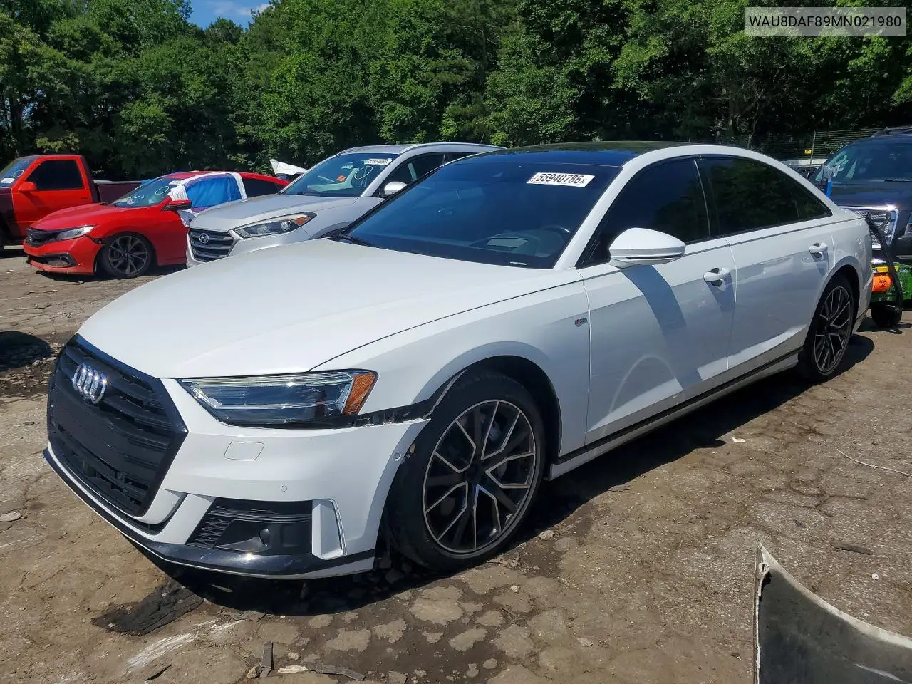 2021 Audi A8 L VIN: WAU8DAF89MN021980 Lot: 55940786