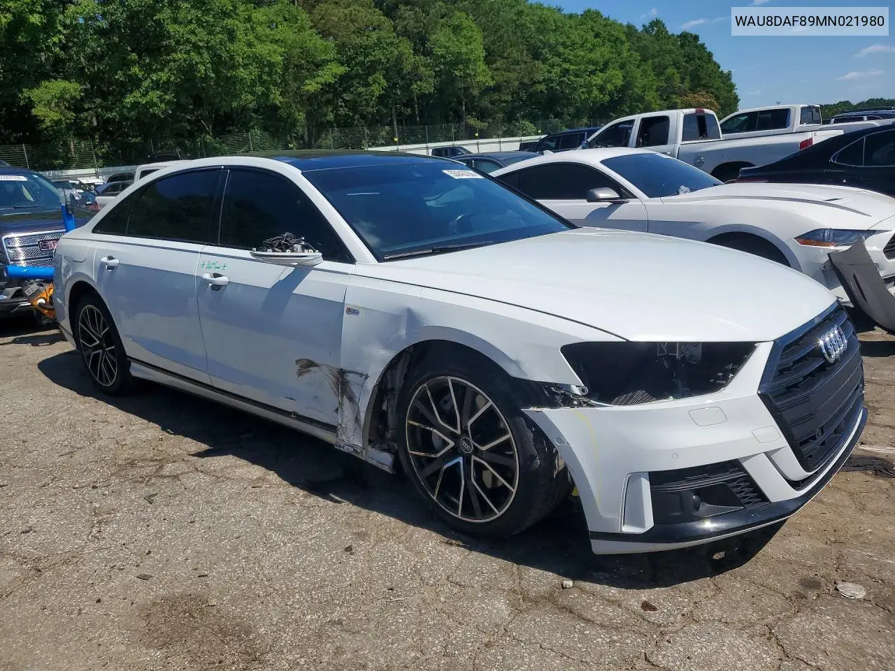 2021 Audi A8 L VIN: WAU8DAF89MN021980 Lot: 55940786