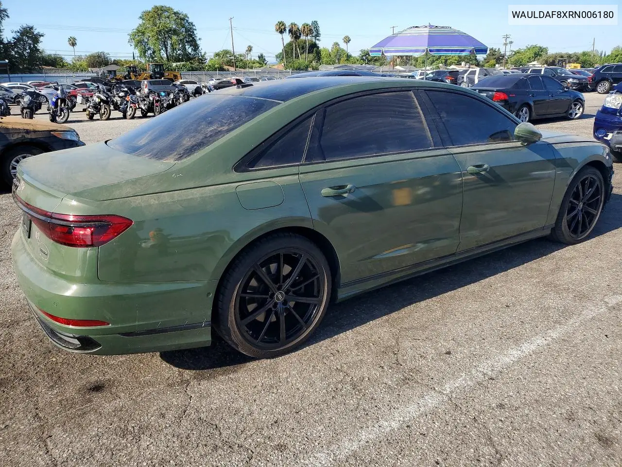 2024 Audi A8 L VIN: WAULDAF8XRN006180 Lot: 62117926