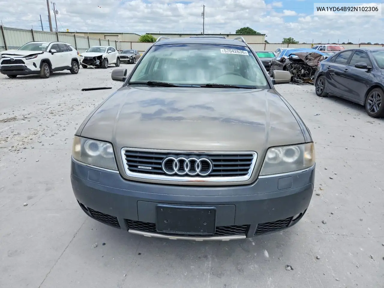 2002 Audi Allroad VIN: WA1YD64B92N102306 Lot: 57042636