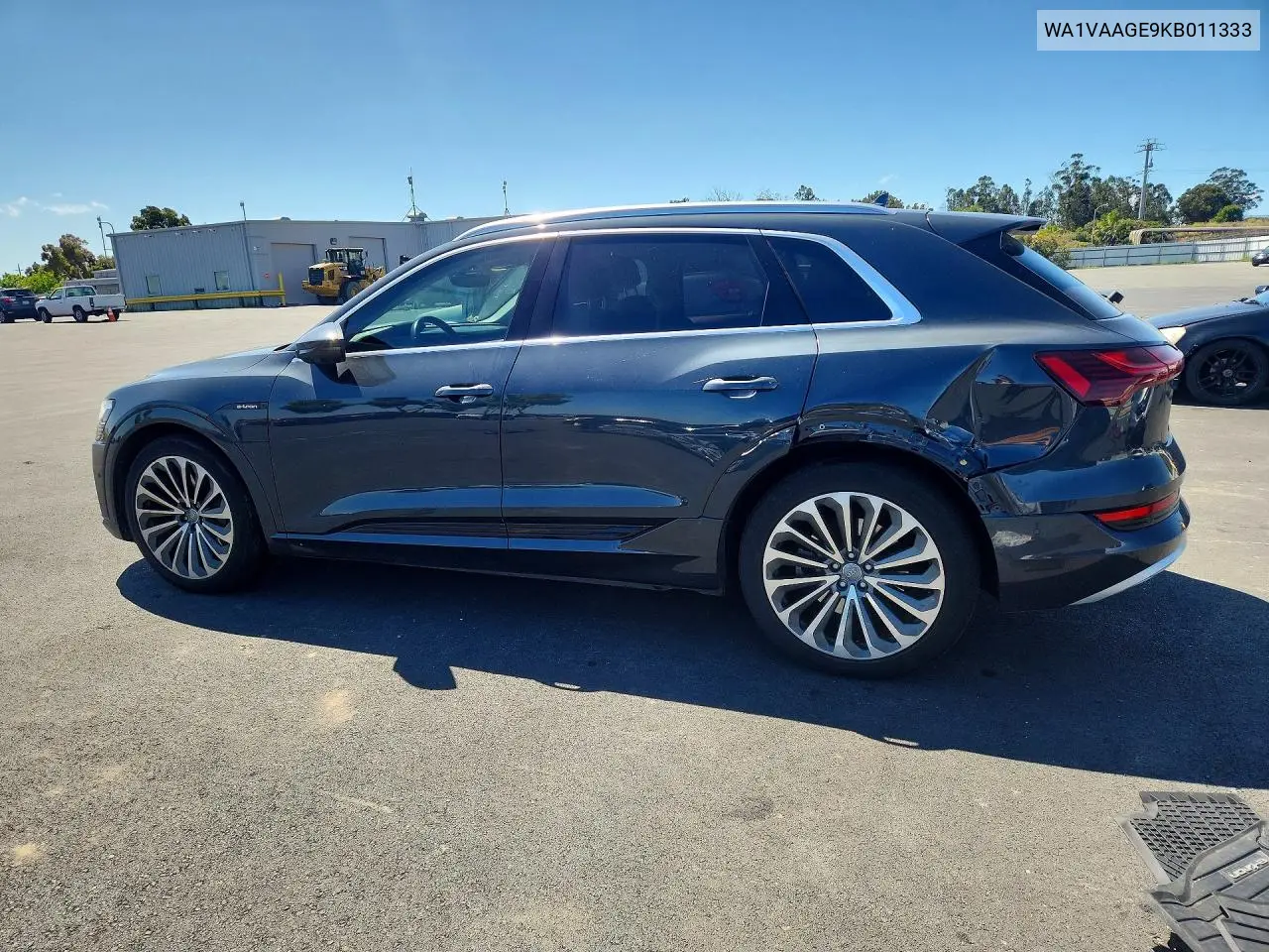 2019 Audi E-Tron Prestige VIN: WA1VAAGE9KB011333 Lot: 53577266