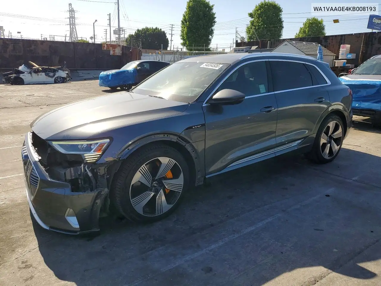 2019 Audi E-Tron Prestige VIN: WA1VAAGE4KB008193 Lot: 54654506
