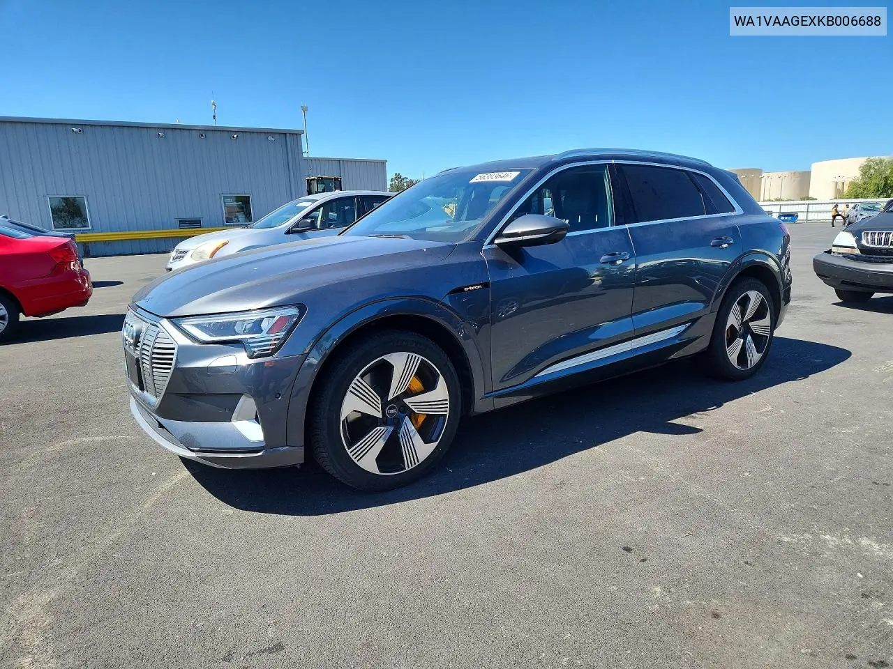 2019 Audi E-Tron Prestige VIN: WA1VAAGEXKB006688 Lot: 56303646