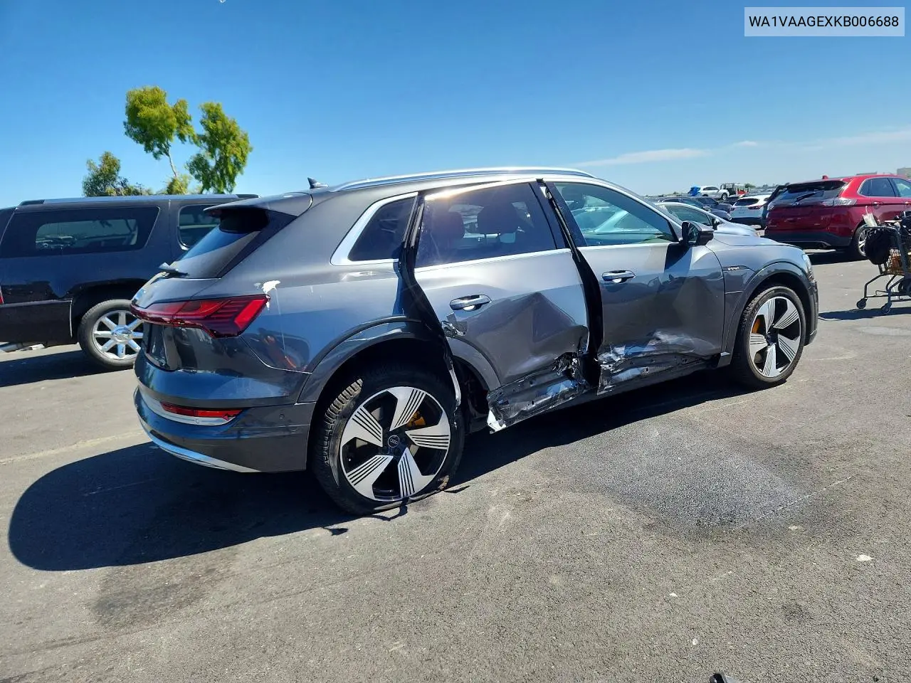 2019 Audi E-Tron Prestige VIN: WA1VAAGEXKB006688 Lot: 56303646