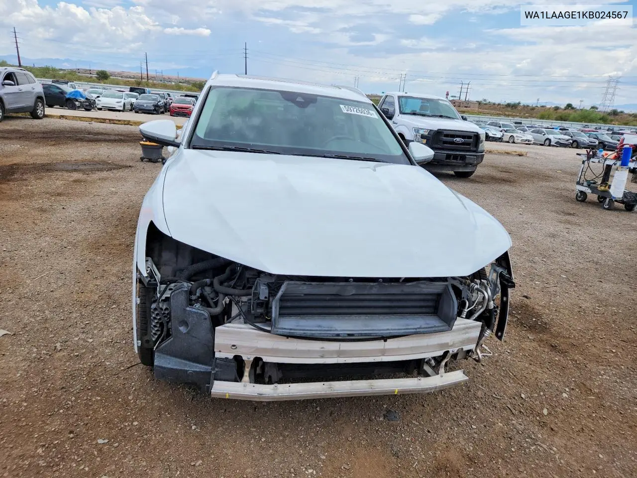 2019 Audi E-Tron Premium Plus VIN: WA1LAAGE1KB024567 Lot: 59726036