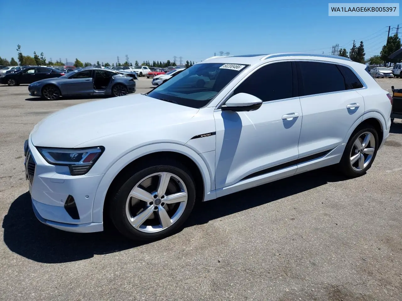 2019 Audi E-Tron Premium Plus VIN: WA1LAAGE6KB005397 Lot: 60200466