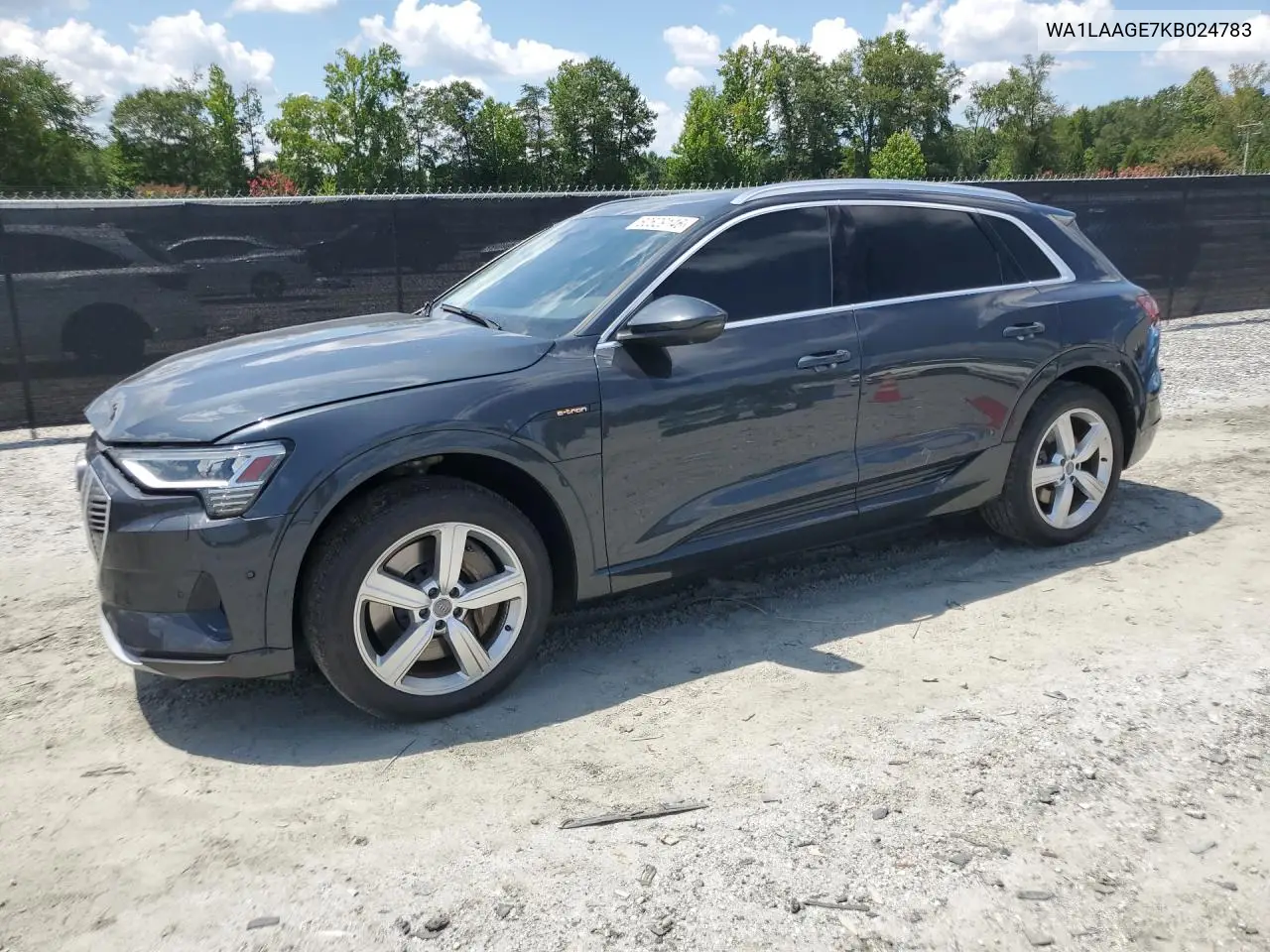 2019 Audi E-Tron Premium Plus VIN: WA1LAAGE7KB024783 Lot: 60629146