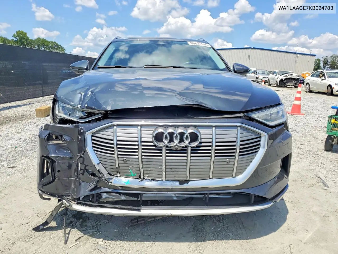 2019 Audi E-Tron Premium Plus VIN: WA1LAAGE7KB024783 Lot: 60629146