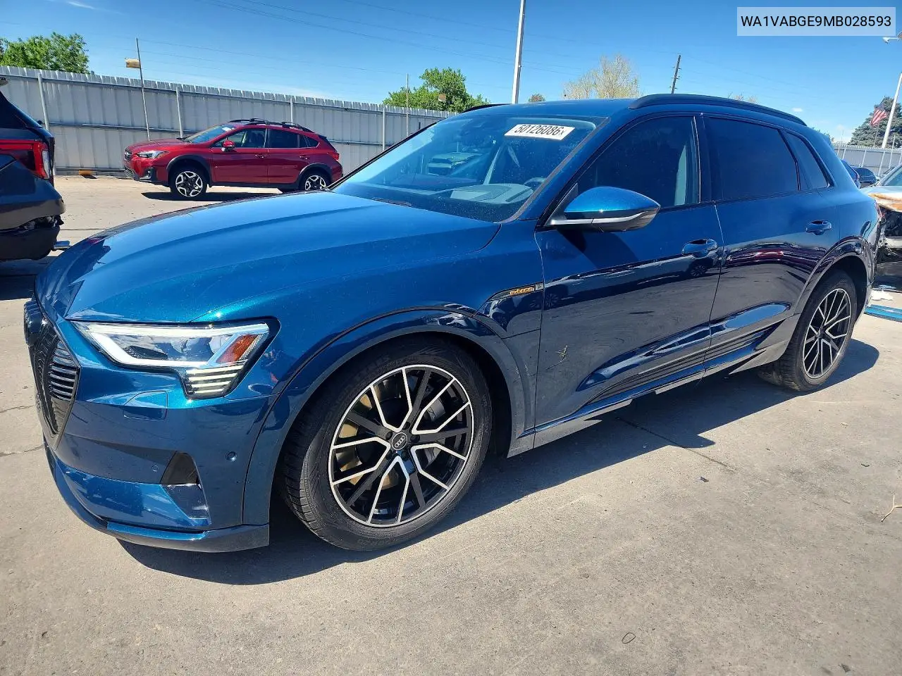 2021 Audi E-Tron Prestige VIN: WA1VABGE9MB028593 Lot: 50126086